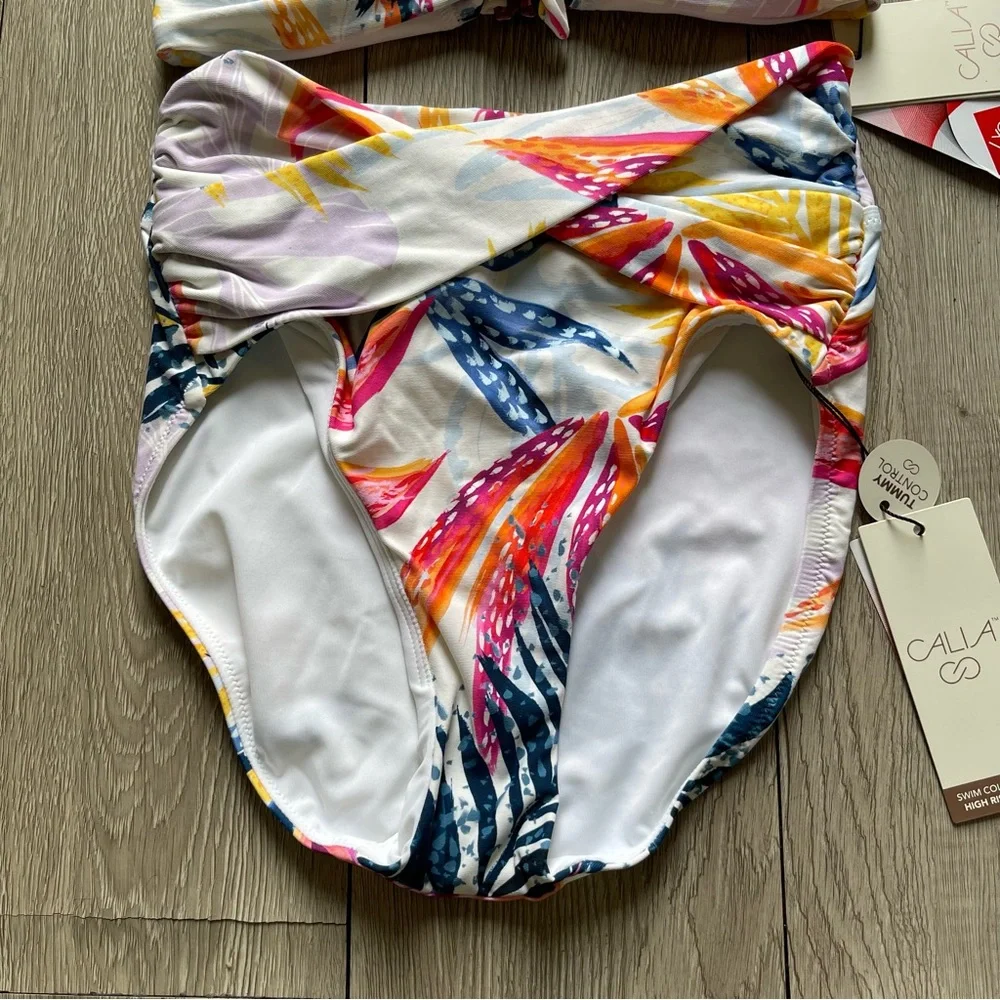 Calia watercolor palms 2 piece swim suit size XXS NWT - Picture 2 of 10